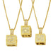 Wholesale zircon cube pendants copper plated 18k gold necklaces JDC-NE-AS-004 necklaces 倏 Wholesale Jewelry JoyasDeChina Joyas De China