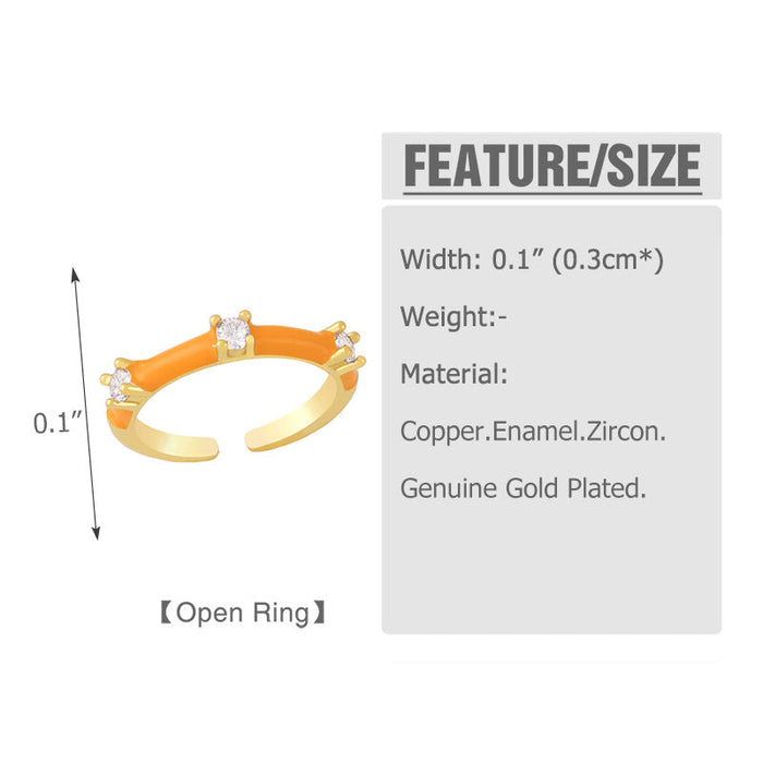 Wholesale Zircon Electroplated Copper Color Rings JDC-RS-AS265 Rings JoyasDeChina Wholesale Jewelry JoyasDeChina Joyas De China