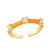 Wholesale Zircon Electroplated Copper Color Rings JDC-RS-AS265 Rings JoyasDeChina orange adjustable Wholesale Jewelry JoyasDeChina Joyas De China