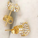 Wholesale zircon electroplated metal earrings JDC-ES-WN010 Earrings 薇妮 AER010gold Wholesale Jewelry JoyasDeChina Joyas De China