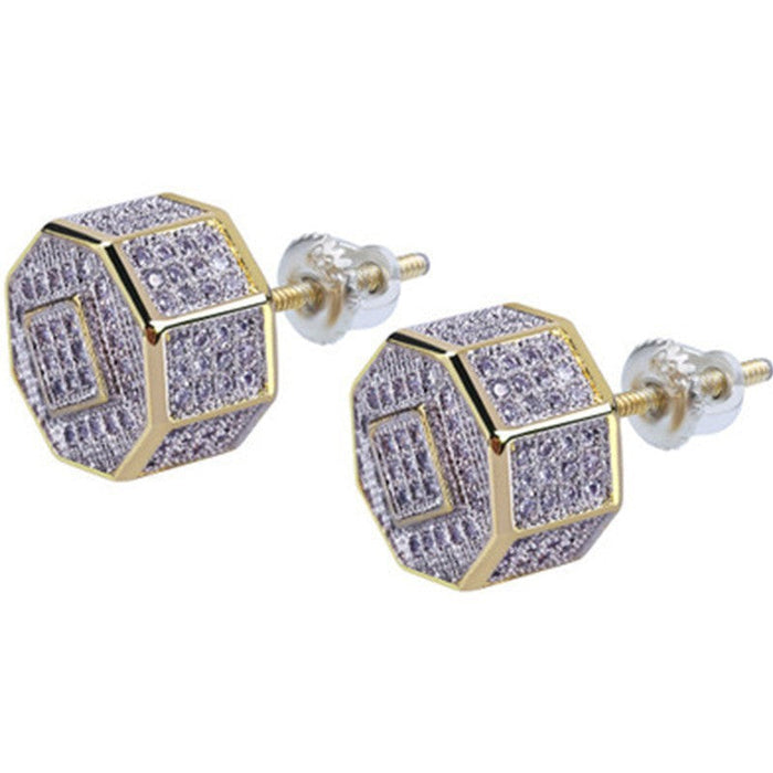 Wholesale zircon electroplated metal earrings JDC-ES-WN010 Earrings 薇妮 CR6166 Wholesale Jewelry JoyasDeChina Joyas De China
