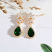 Wholesale Zircon Flower Silver Pin Electroplated Copper Earrings JDC-ES-Mix002 Earrings 迷茜 Wholesale Jewelry JoyasDeChina Joyas De China