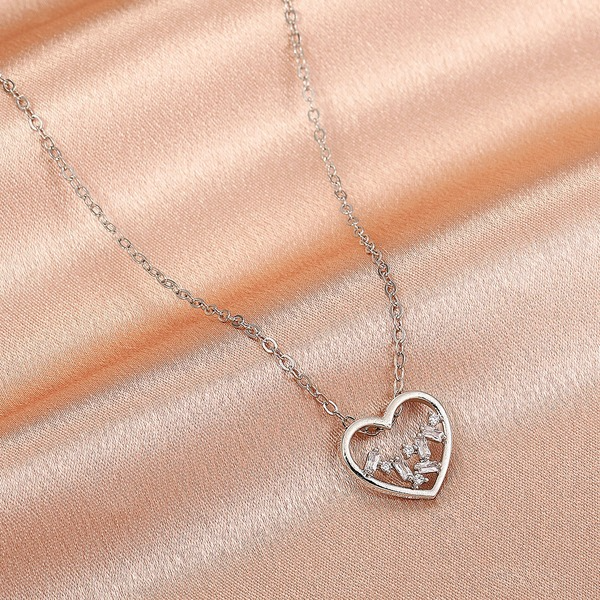 Wholesale Zircon Heart pendant necklace JDC-NE-D728 necklace JoyasDeChina Wholesale Jewelry JoyasDeChina Joyas De China