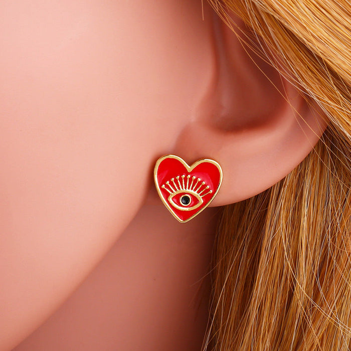 Wholesale zircon Love Earrings JDC-ES-AS070 Earrings 翱?N Wholesale Jewelry JoyasDeChina Joyas De China