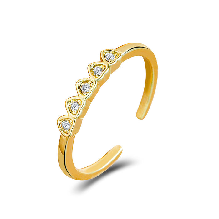 Wholesale zircon love ring JDC-RS-A410 Rings JoyasDeChina 01 imitation gold WG-1461. Average code Wholesale Jewelry JoyasDeChina Joyas De China