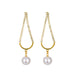 Wholesale Zircon Pearl drop earrings JDC-ES-D736 earrings JoyasDeChina 01KC Gold Wholesale Jewelry JoyasDeChina Joyas De China