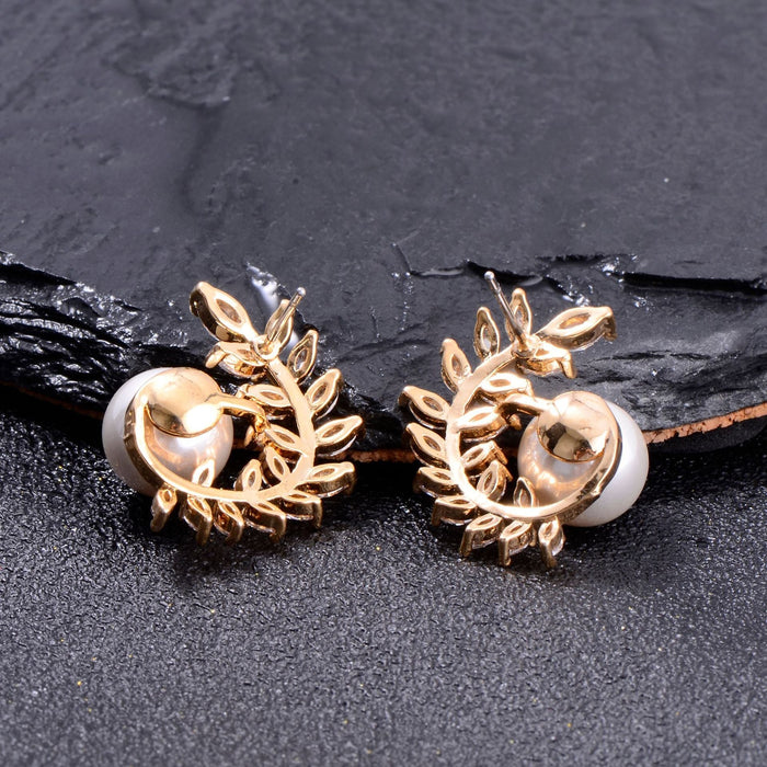 Wholesale Zircon Pearl Plating Copper S925 Silver Needle Earrings JDC-ES-Mix008 Earrings 迷茜 Wholesale Jewelry JoyasDeChina Joyas De China