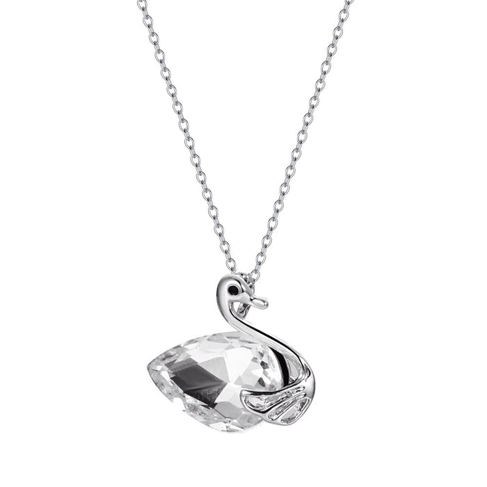 Wholesale Zircon pendant necklace JDC-NE-D726 necklaces JoyasDeChina 09 White k # White Diamond Swan Wholesale Jewelry JoyasDeChina Joyas De China