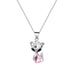 Wholesale Zircon pendant necklace JDC-NE-D726 necklaces JoyasDeChina 12 white k # pink diamond foxes Wholesale Jewelry JoyasDeChina Joyas De China