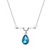 Wholesale Zircon pendant necklace JDC-NE-D726 necklaces JoyasDeChina 13 white K# blue water droplets. Wholesale Jewelry JoyasDeChina Joyas De China