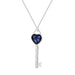 Wholesale Zircon pendant necklace JDC-NE-D726 necklaces JoyasDeChina 18 sapphire heart-shaped key. Wholesale Jewelry JoyasDeChina Joyas De China