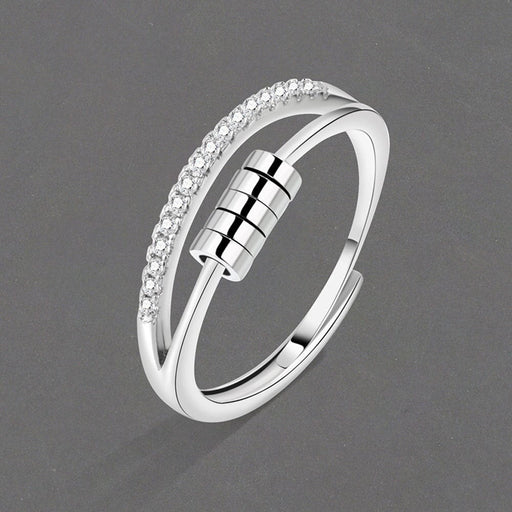 Wholesale Zircon Rotating Copper Rings JDC-RS-YZM095 Rings 伊之美 Wholesale Jewelry JoyasDeChina Joyas De China