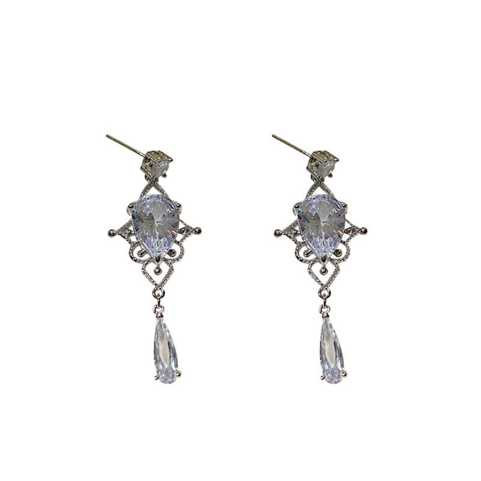 Wholesale zircon Silver Earrings JDC-ES-BY-051 Earrings 宝钰 Wholesale Jewelry JoyasDeChina Joyas De China