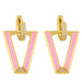 Wholesale zircon V-shaped red Earrings JDC-ES-AS031 Earrings 翱?N Wholesale Jewelry JoyasDeChina Joyas De China