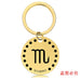 Wholesale Zodiac Sign Gold Stainless Steel Lettered Metal Keychain JDC-KC-GangGu021 Keychains 钢古 91 Wholesale Jewelry JoyasDeChina Joyas De China