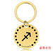 Wholesale Zodiac Sign Gold Stainless Steel Lettered Metal Keychain JDC-KC-GangGu021 Keychains 钢古 92 Wholesale Jewelry JoyasDeChina Joyas De China