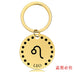 Wholesale Zodiac Sign Gold Stainless Steel Lettered Metal Keychain JDC-KC-GangGu021 Keychains 钢古 Wholesale Jewelry JoyasDeChina Joyas De China