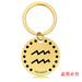 Wholesale Zodiac Sign Gold Stainless Steel Lettered Metal Keychain JDC-KC-GangGu021 Keychains 钢古 Wholesale Jewelry JoyasDeChina Joyas De China