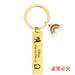 Wholesale Zodiac Sign Gold Stainless Steel Lettering Rainbow Metal Keychain JDC-KC-GangGu022 Keychains 钢古 46 Wholesale Jewelry JoyasDeChina Joyas De China