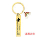 Wholesale Zodiac Sign Gold Stainless Steel Lettering Rainbow Metal Keychain JDC-KC-GangGu022 Keychains 钢古 Wholesale Jewelry JoyasDeChina Joyas De China