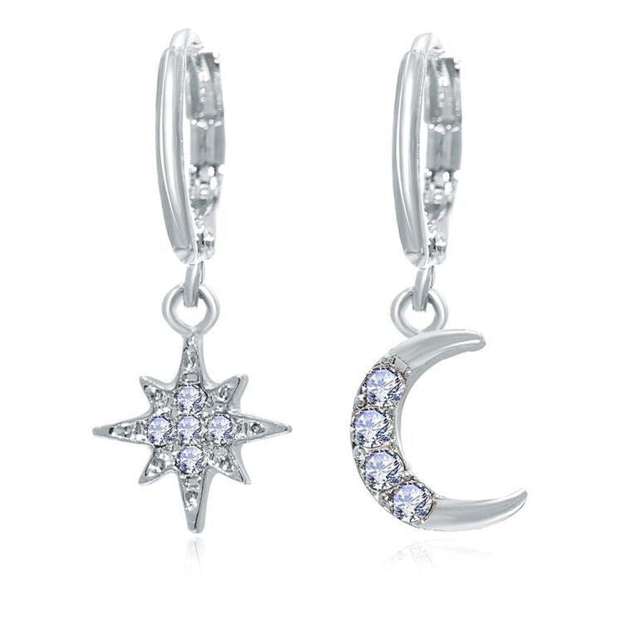 WholesaleAlloy star and moon ear buckle JDC-ES-F620 Earrings 韩之尚 541125 Wholesale Jewelry JoyasDeChina Joyas De China