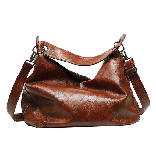 Bulk Jewelry WholesaleBrown retro tote large capacity PU leather Shoulder bag JDC-SD-ds014 Wholesale factory from China YIWU China