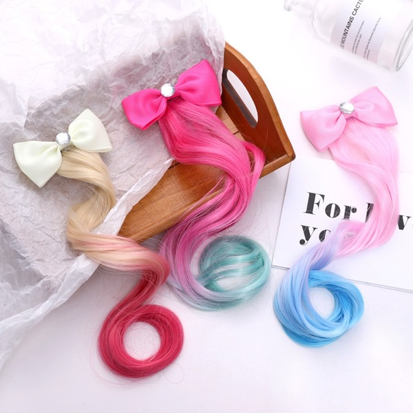 Bulk Jewelry WholesaleHair Clips children's fashion color bow wig hair clips JDC-HC-i043 Wholesale factory from China YIWU China