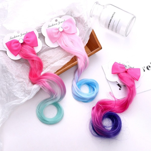 Bulk Jewelry WholesaleHair Clips children's fashion color bow wig hair clips JDC-HC-i043 Wholesale factory from China YIWU China