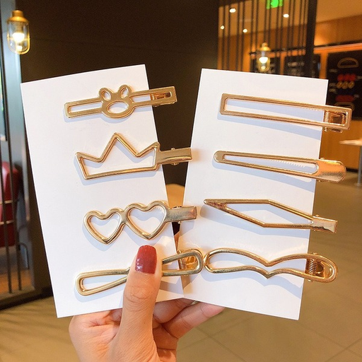 Bulk Jewelry Wholesales Hair Clips metal smooth surface bright color geometric shape hairpin JDC-HC-i039 Wholesale factory from China YIWU China
