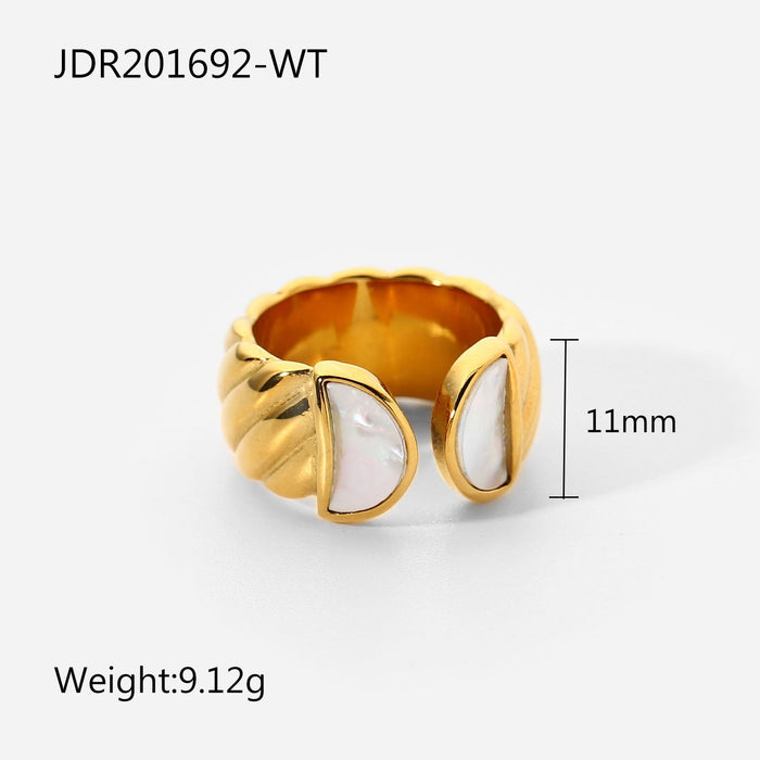WholRSale white stainlRSs steel ring JDC-RS-JD263 Rings 杰鼎 JDR201692-WT 6 Wholesale Jewelry JoyasDeChina Joyas De China