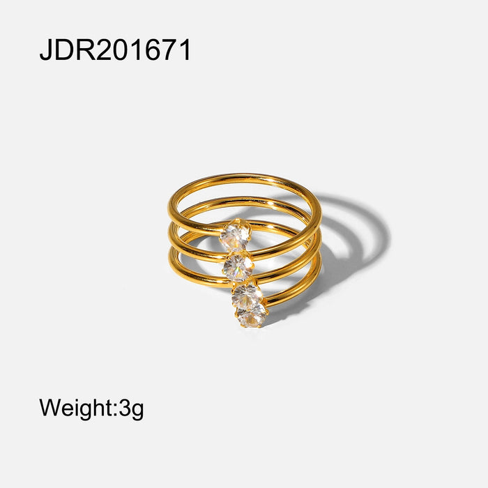 WholRSale white stainlRSs steel zircon ring JDC-RS-JD267 Rings 杰鼎 JDR201671 1 Wholesale Jewelry JoyasDeChina Joyas De China