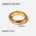 WholRSale yellow stainlRSs steel zircon ring JDC-RS-JD266 Rings 杰鼎 JDR201732-WT 6 Wholesale Jewelry JoyasDeChina Joyas De China