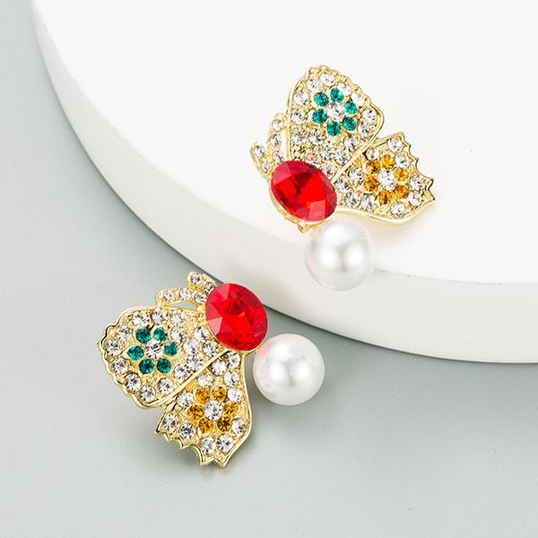 Bulk Jewelry Wings full diamond earrings wholesale JDC-ES-g032 Wholesale factory from China YIWU China