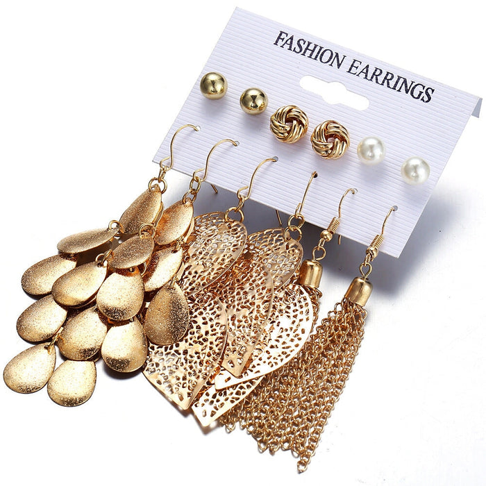 women's wholesale pearl earrings set JDC-ES-F010 Earrings 韩之尚 Wholesale Jewelry JoyasDeChina Joyas De China