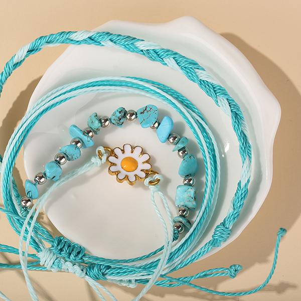 Bulk Jewelry Woven knotted turquoise multi-layer jewelry wholesale JDC-BT-002 Wholesale factory from China YIWU China